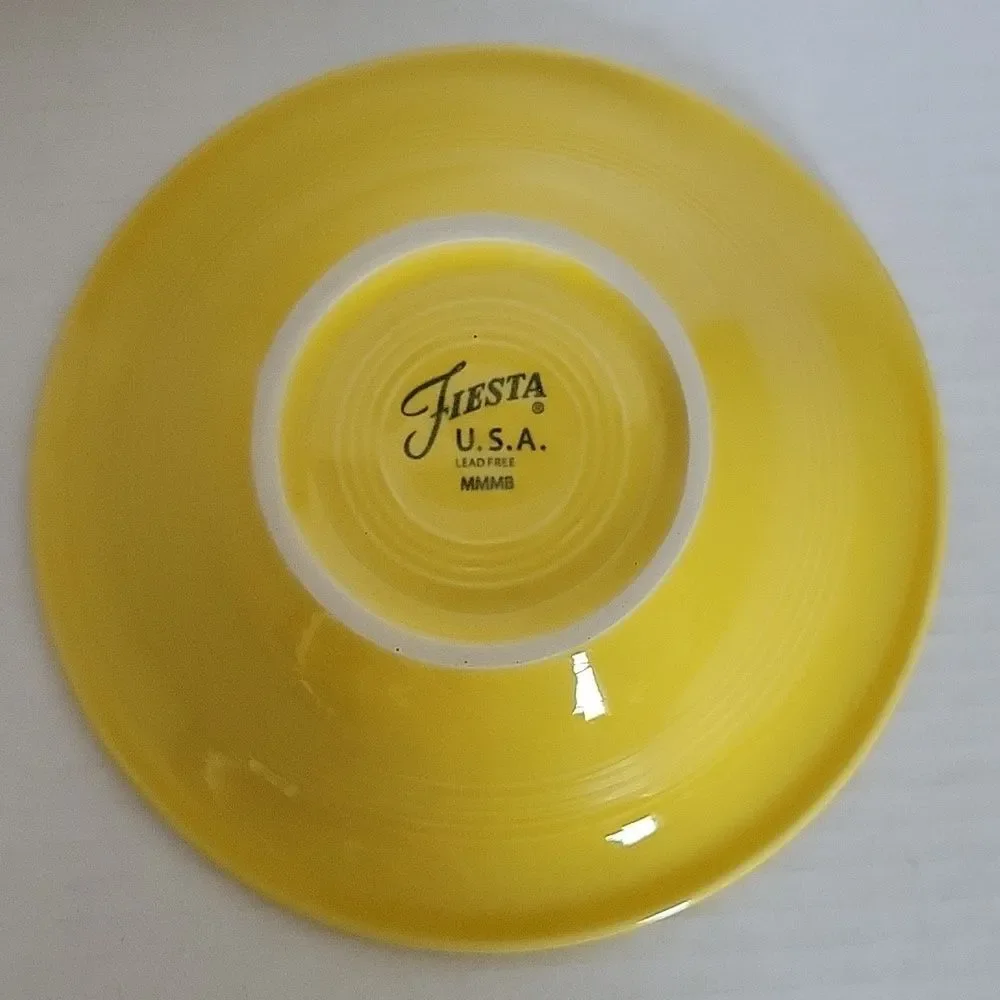 Fiestaware Fiesta Small Stacking Cereal Bowl Sunflower Yellow Ceramic 11 Oz - Picture 8 of 14